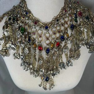 Afghan Tribal Massive Choker Necklace, Ethnic Kuchi Choker Necklace,